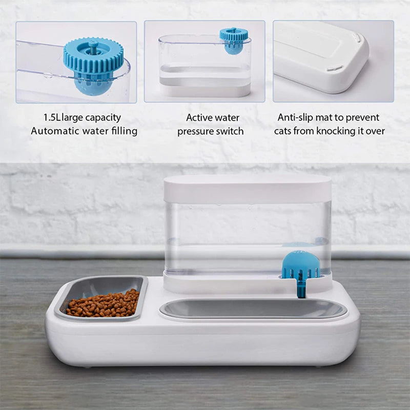 Automatic Pet Feeder and Fountain For Cat or Dog